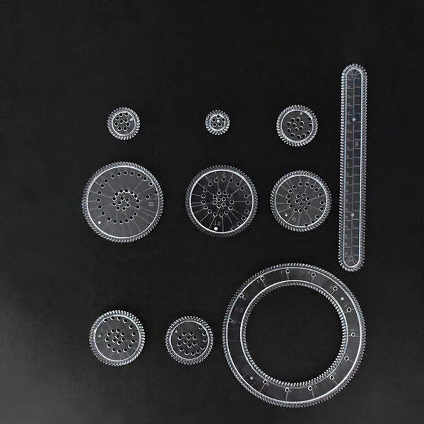 Multi-Functional Ruler Set for Drawing and Measurement