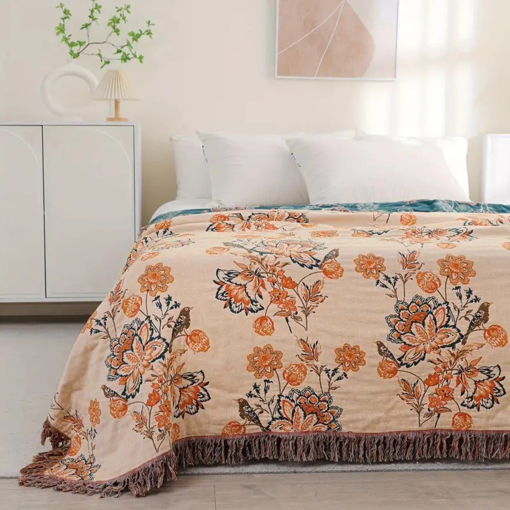 Chic Cotton Throw Blanket for Cozy Living Spaces