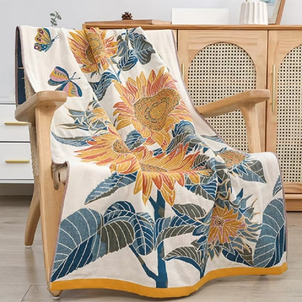 Sunburst Cotton Bath Towel for a Cheerful Refresh