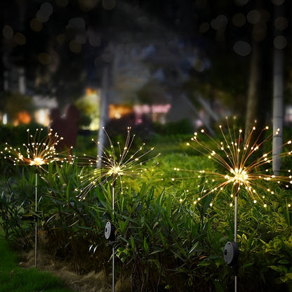 Set of 2 Solar Starburst Lights with 200 LEDs and 8 Lighting Modes