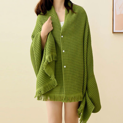 Luxurious Cotton Waffle Bath Towel & Shawl