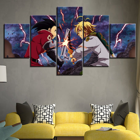 5-Piece Canvas Art Set Inspired by Classic Themes