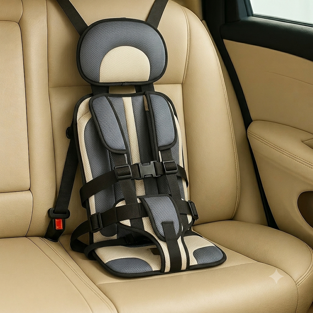 Portable Child Booster Seat with Safety Belt for Travel
