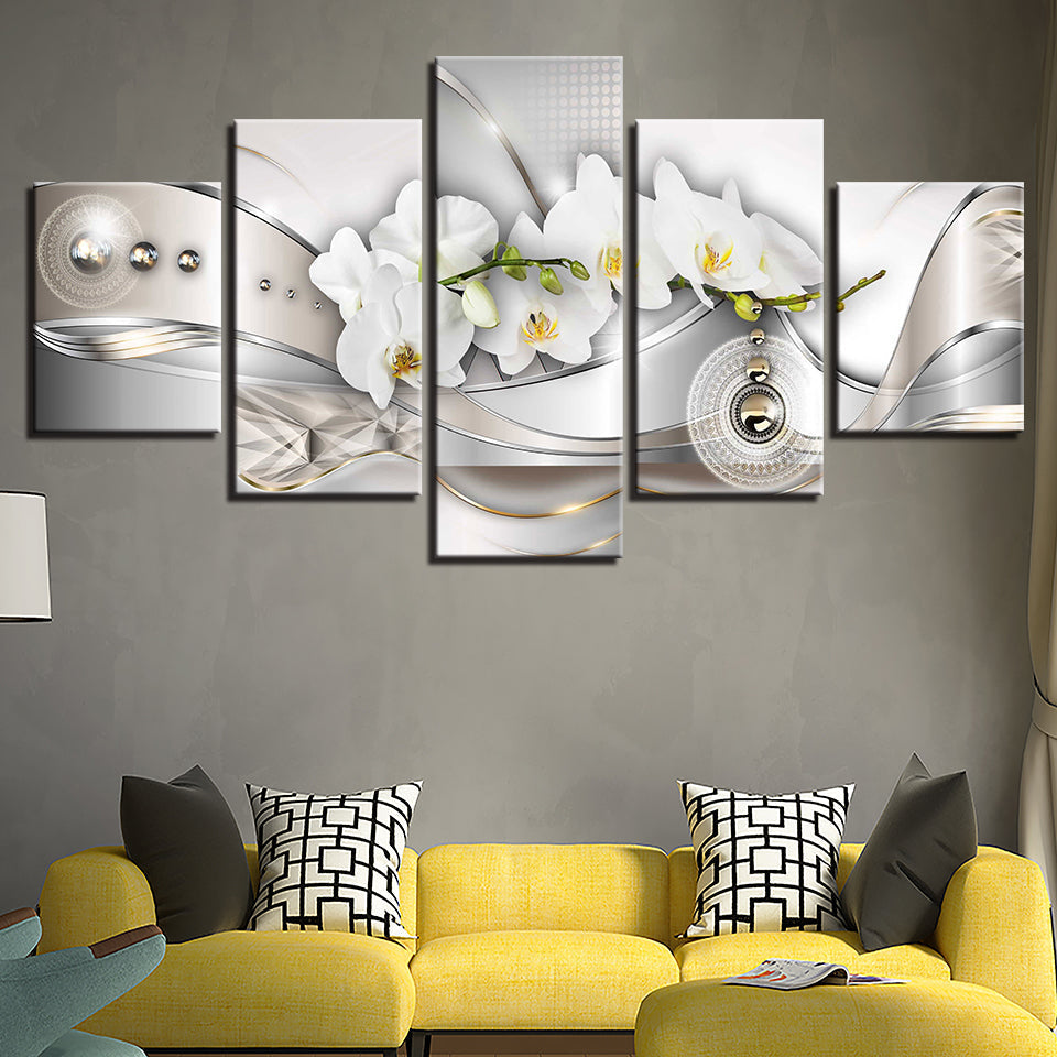 Stunning Floral Canvas Art Set - 5 Piece Collection