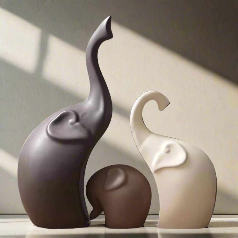Contemporary Elephant Figurines for Home Decor
