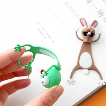 Vibrant 3D Animal Bookmarks for Engaging Reading