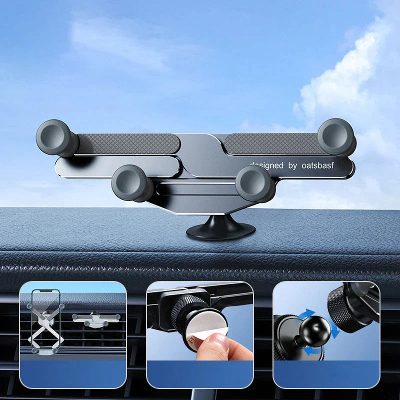 Sleek Car Phone Mount with 360-Degree Rotation