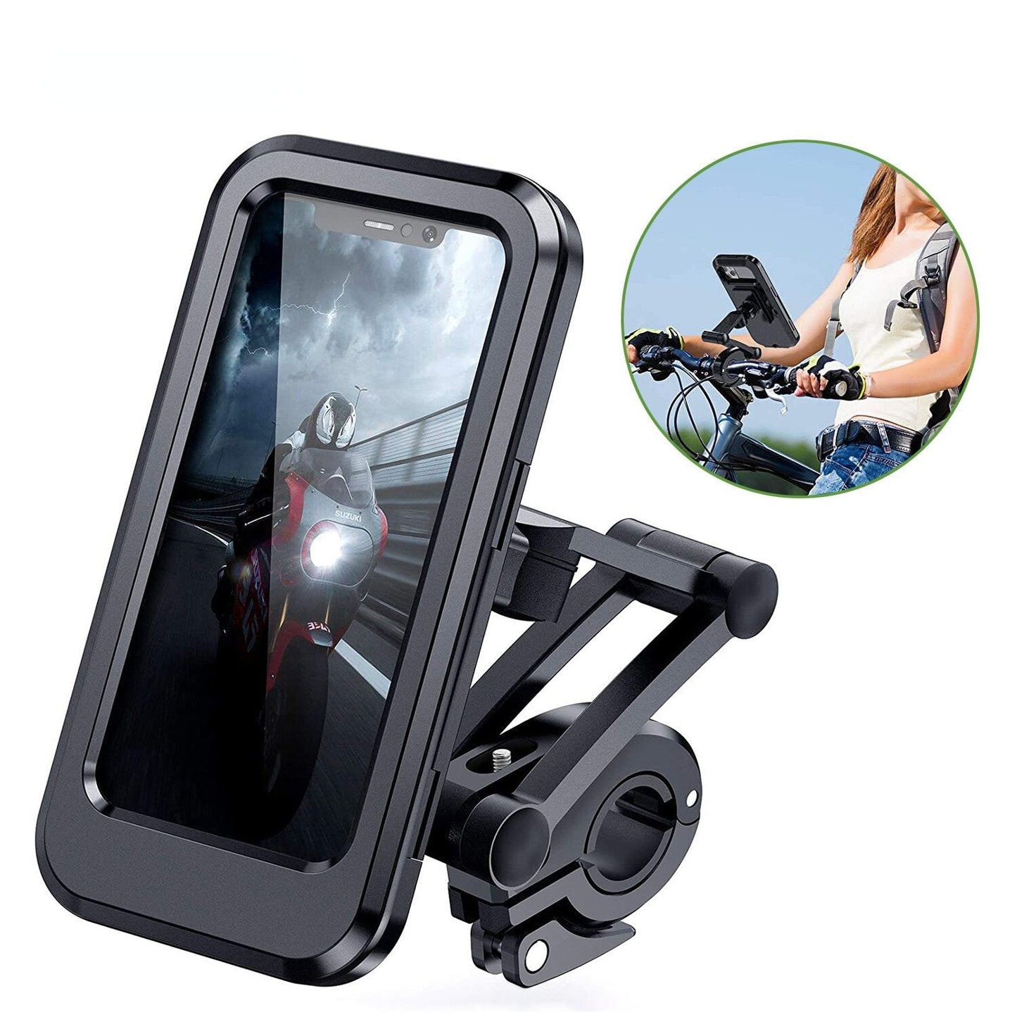 Water-Resistant Bike Phone Mount for Secure Riding