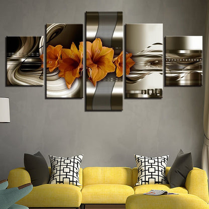 Stunning Floral Canvas Art Set - 5 Panel Masterpiece