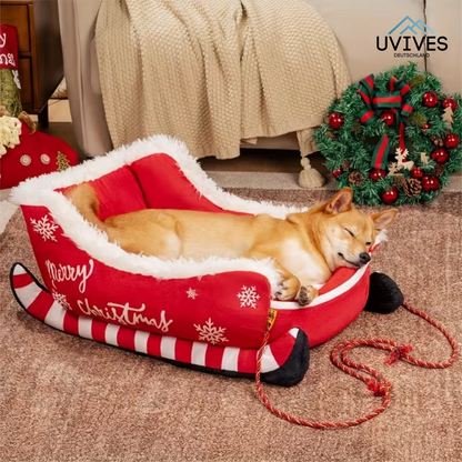 Festive Dog Bed for Cozy Winter Days