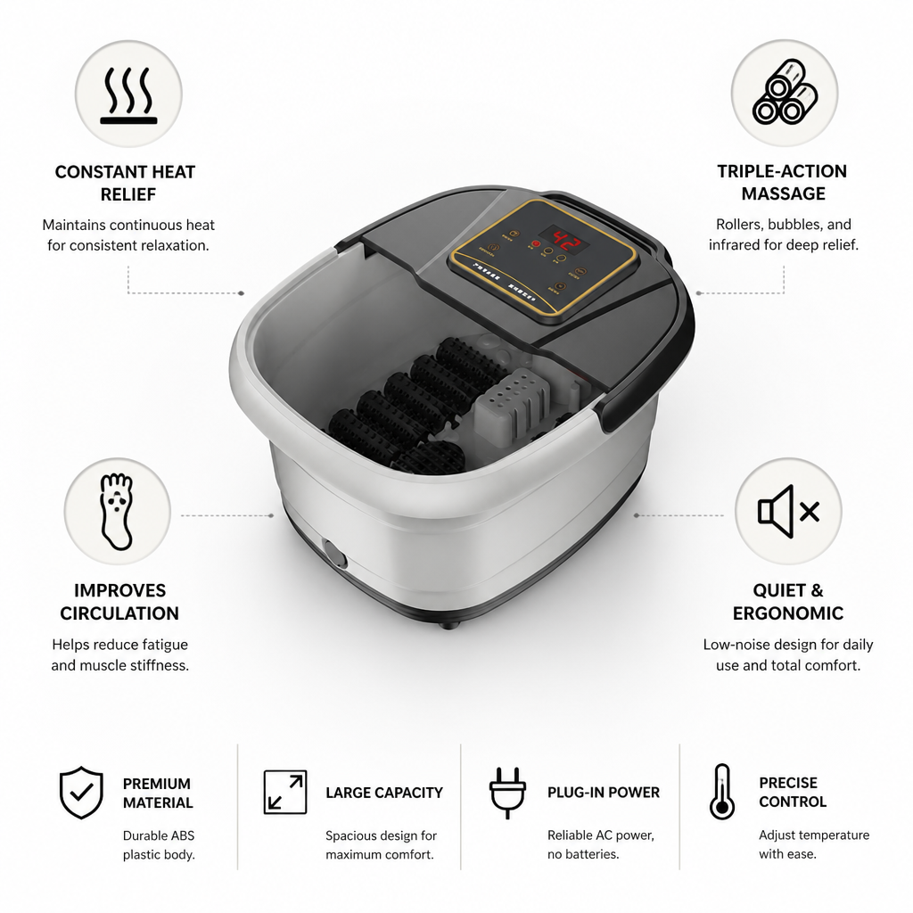 Soothing Heated Foot Massager with Infrared Therapy