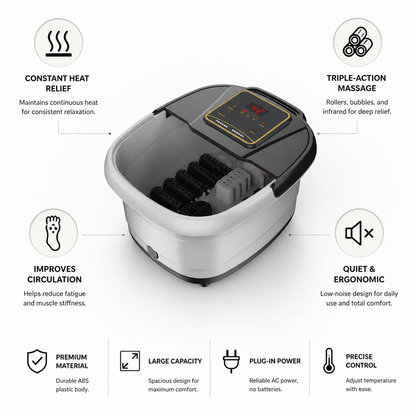 Soothing Heated Foot Massager with Infrared Therapy