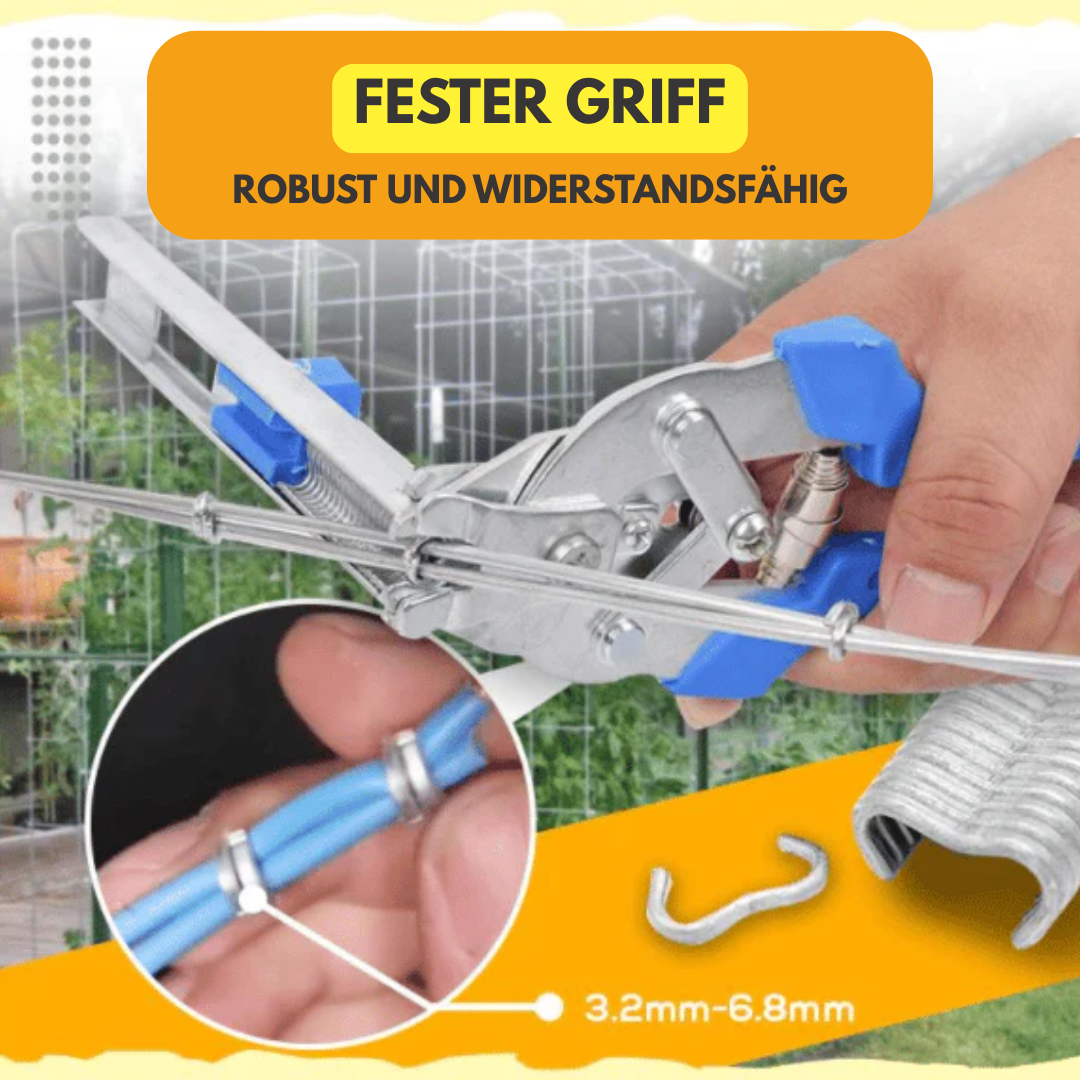 Precision Wire Fastening Tool with 600 Clips | Ergonomic Steel Construction