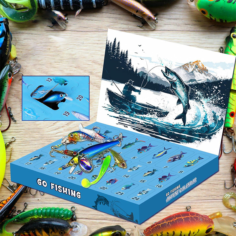 Advent Calendar with 24 Days of Fishing Rod Surprises