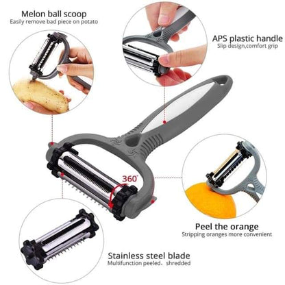 Versatile 3-in-1 Kitchen Peeler for Effortless Food Prep