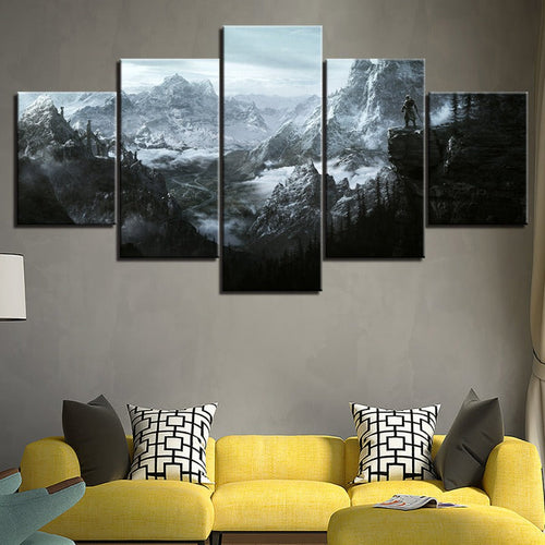 Charming Winter Landscape - 5-Piece Canvas Art Set