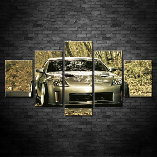 Stunning 5-Piece Metallic Car Canvas Art for Your Space