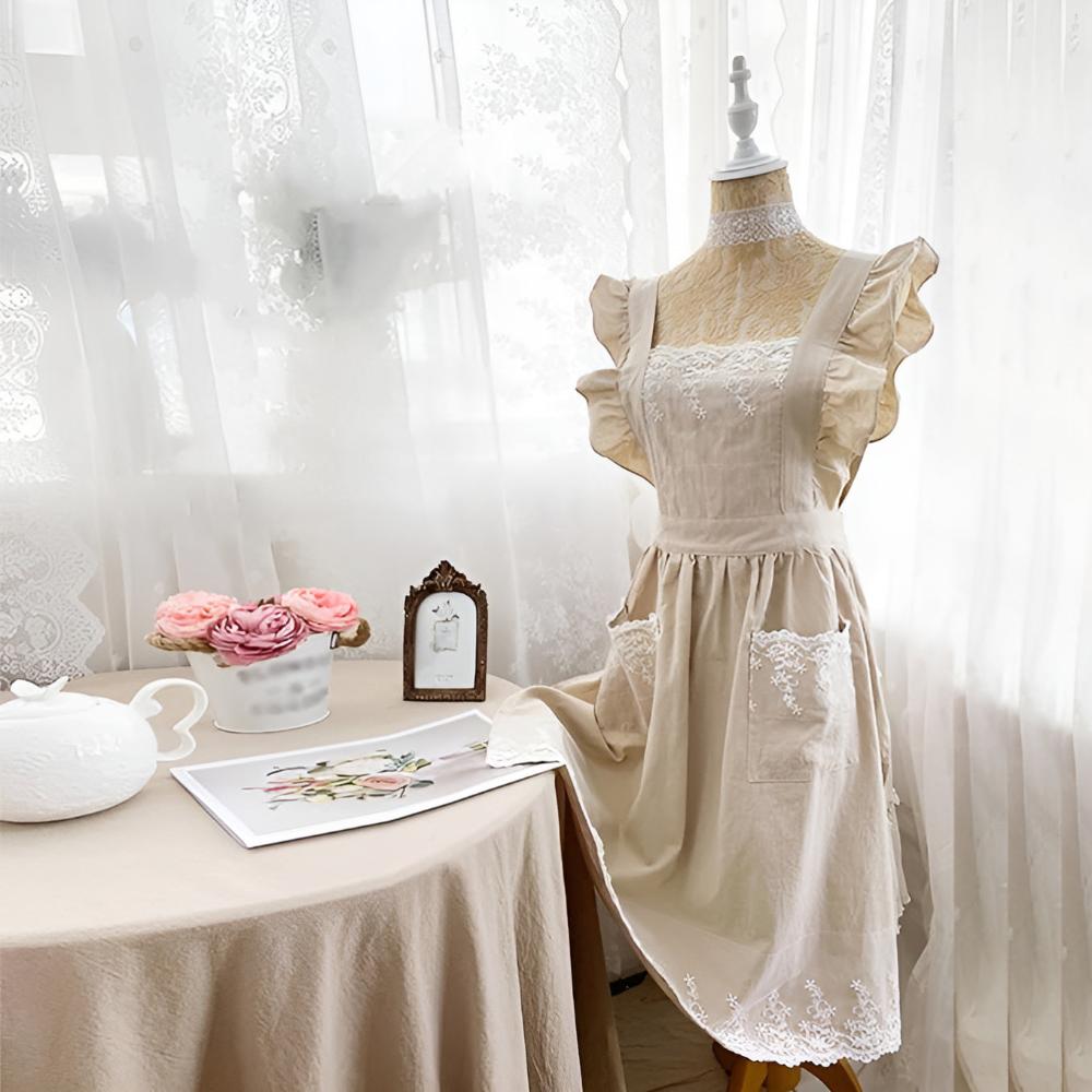Chic Comfort Ruffle Apron for Home and Garden