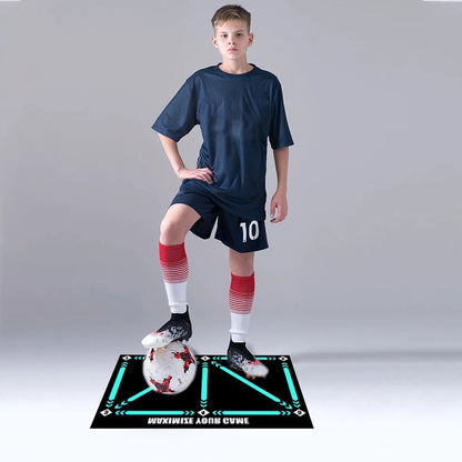 Football Training Mat with Non-Slip Rubber, Marked Positions, Low Noise, 90 × 60 cm