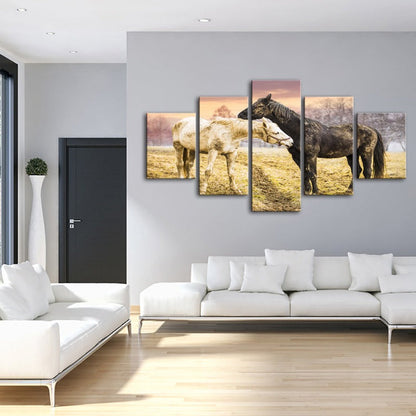 Stunning 5-Piece Equine Canvas Art Set for Home Décor