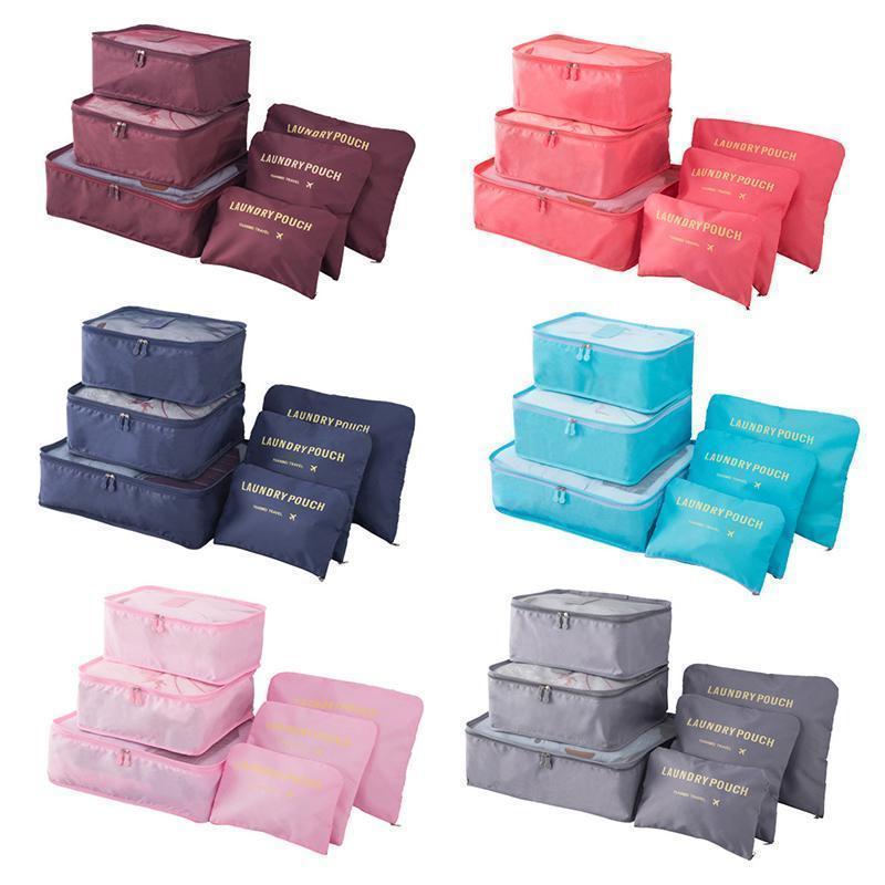 6-Piece Travel Storage Cube Set for Clothing and Accessories