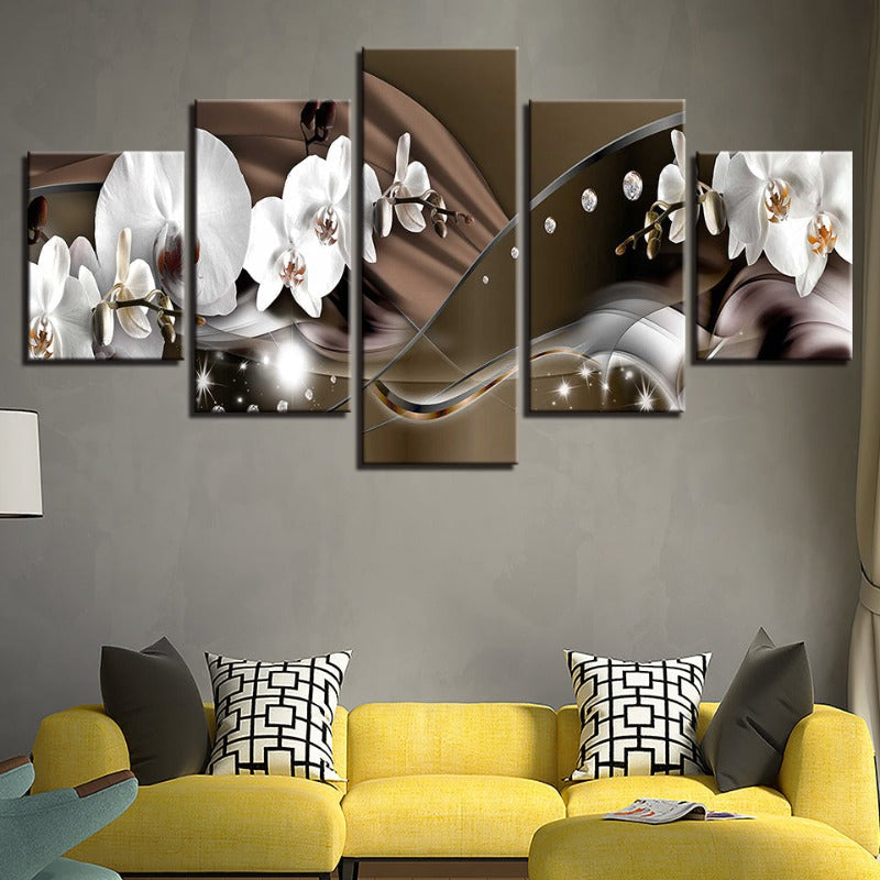 Stunning 5-Piece Floral Canvas Set for Elegant Spaces