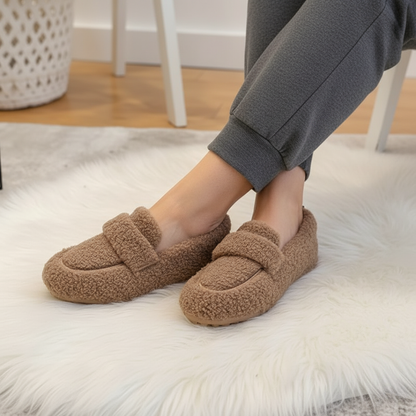 Cozy Plush-Lined Slippers with Memory Foam Comfort