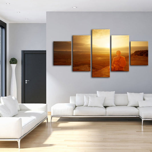 5 Piece Coastal Sunset Serenity - Canvas Wall Decor