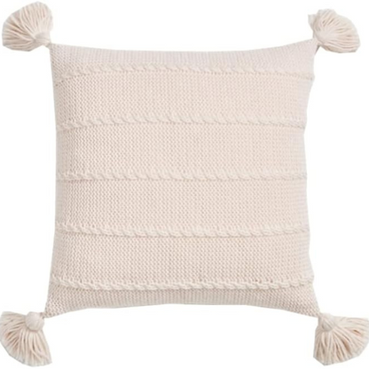 Cozy Nordic Knit Tassel Throw Pillow