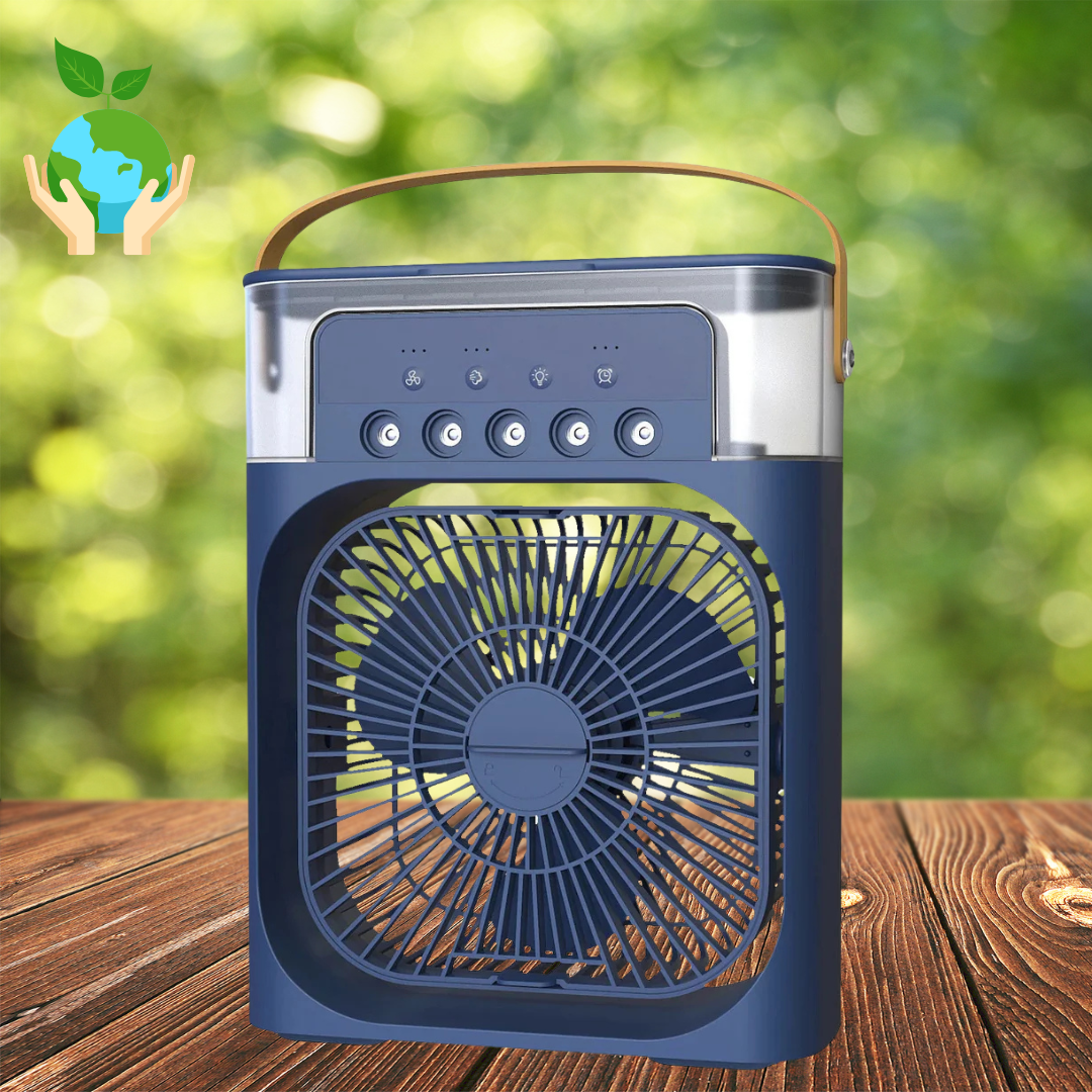 Portable 3-in-1 Air Cooler and Humidifier with Adjustable Fan Speeds