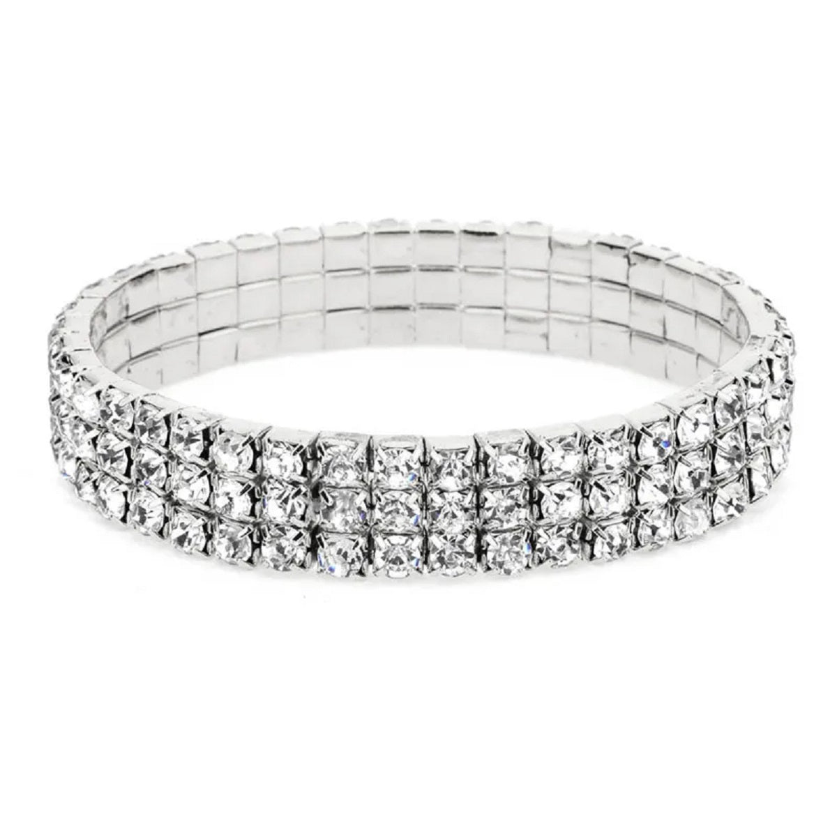 Rhinestone-Embellished Silver Anklet Bracelet – Foot Jewelry Chain