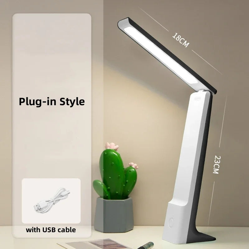 LED Table Lamp with Touch Control, Dimmable, 3 Light Colors, 20 Hour Battery, White/Pink/Blue