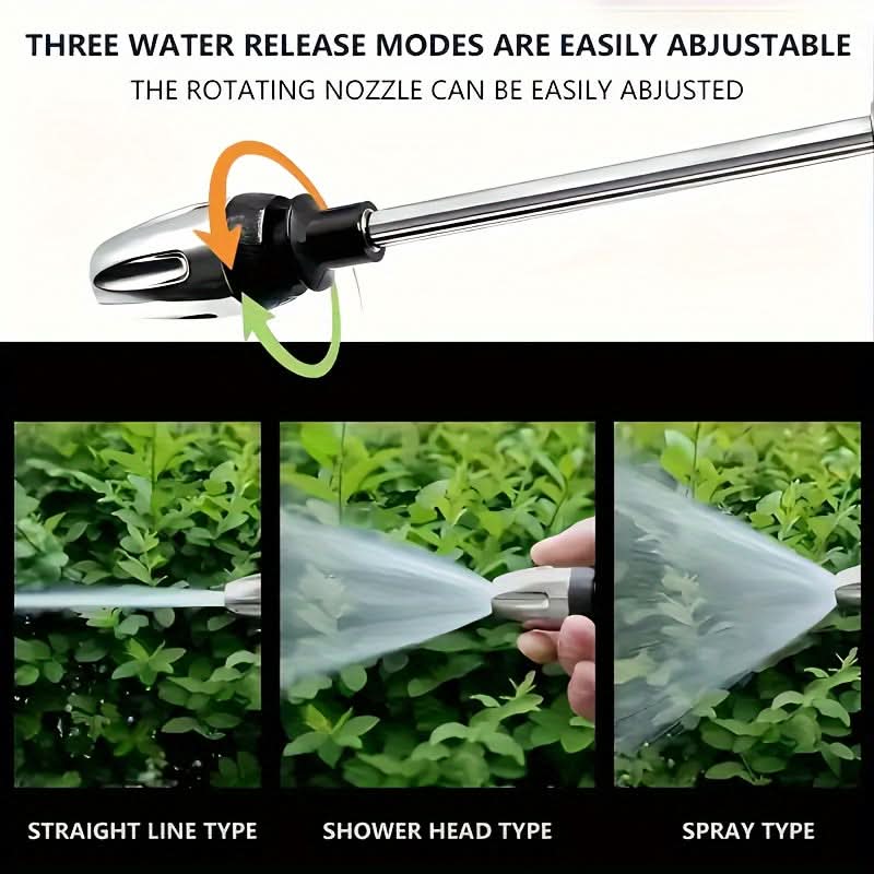 High-Pressure Garden Hose Nozzle with Foam Cannon and Extended Handle