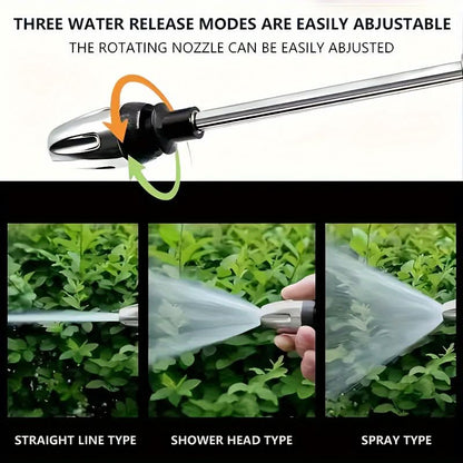 High-Pressure Garden Hose Nozzle with Foam Cannon and Extended Handle
