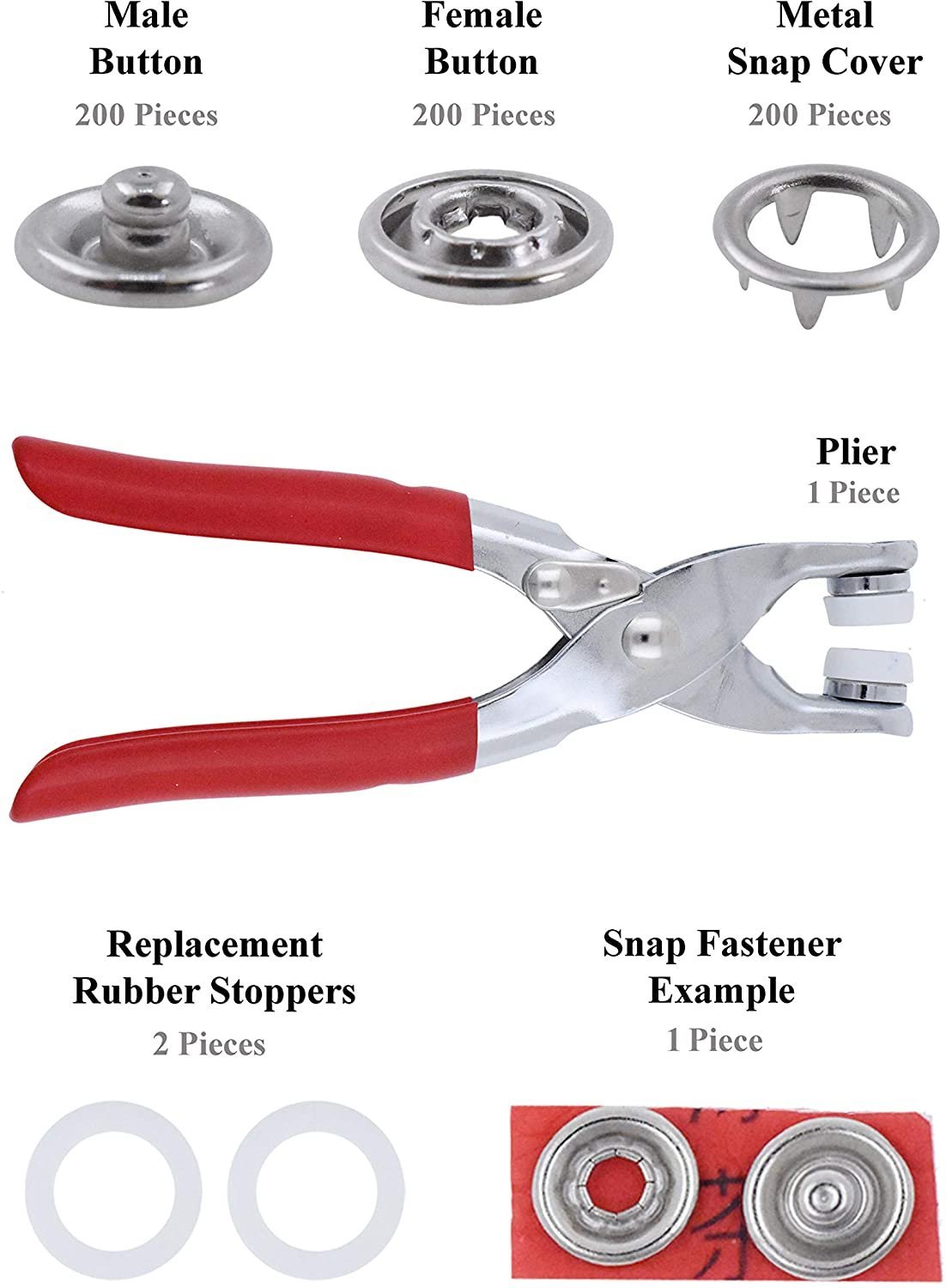 Complete Set of Metal Snap Fasteners - Last Day Discount