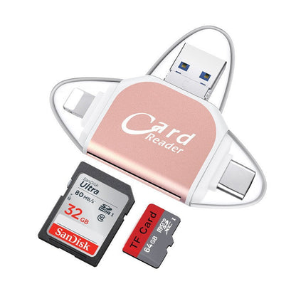Universal Multiport SD and TF Card Reader – 4-in-1 Adapter