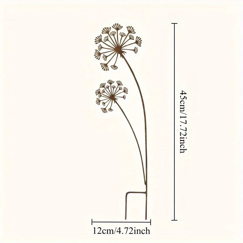 Decorative Metal Garden Stake Flower | Outdoor Bed and Balcony Decor