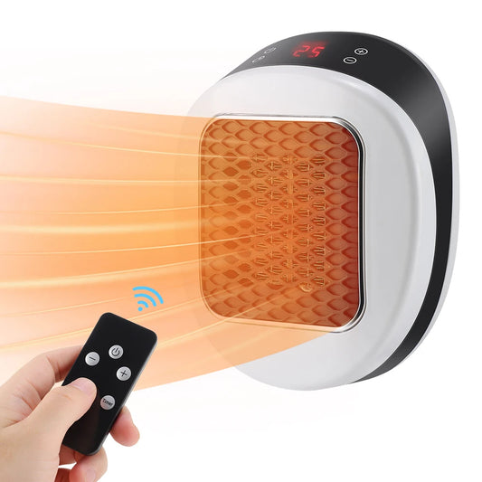 Compact 600W Electric Wall Heater with Remote Control – Fast Heat in 3 Seconds