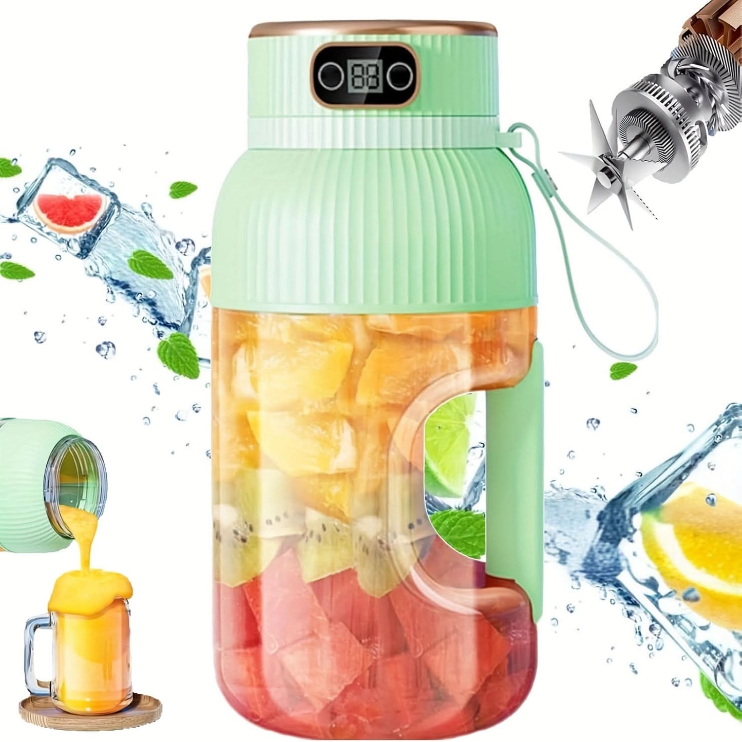 Portable Blender for Fresh Juices – Upgraded Juicer Machine