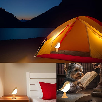 Table Lamp with Bird Design – Dimmable Touch-Controlled Lighting