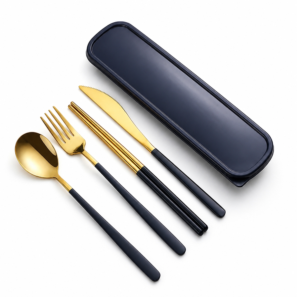 Sustainable Stainless Steel Travel Cutlery Set