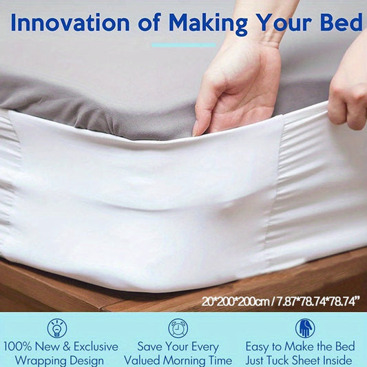 Fitted Sheet Holder with Corner Straps – Rubber Fasteners for Mattress