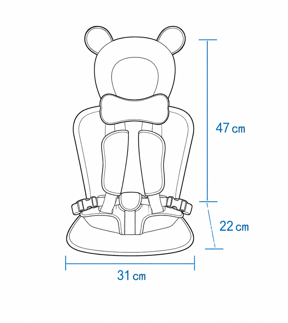 Child Travel Seat Cushion with Adjustable Design for Daily Use