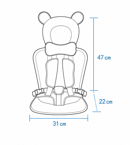 Child Travel Seat Cushion with Adjustable Design for Daily Use