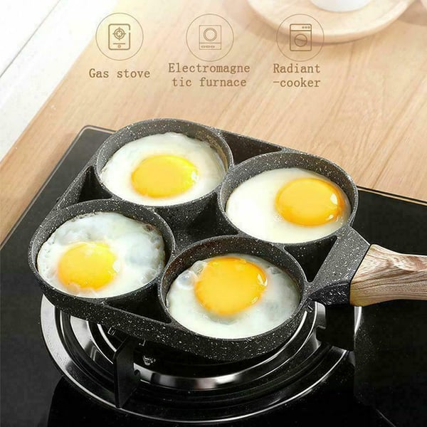 4-Cup Non-Stick Omelette Maker | Easy Cook Pan for Gas & Induction