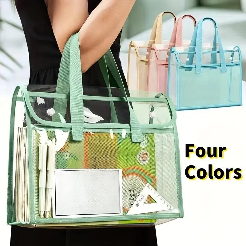 A4 Document Bag | Waterproof & Transparent | Spacious with Carry Handle