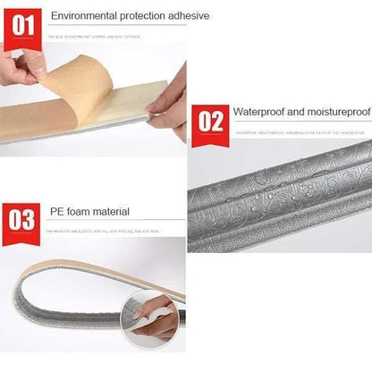 Self-Adhesive 3D Wall Molding - Eco-Friendly Decorative Trim
