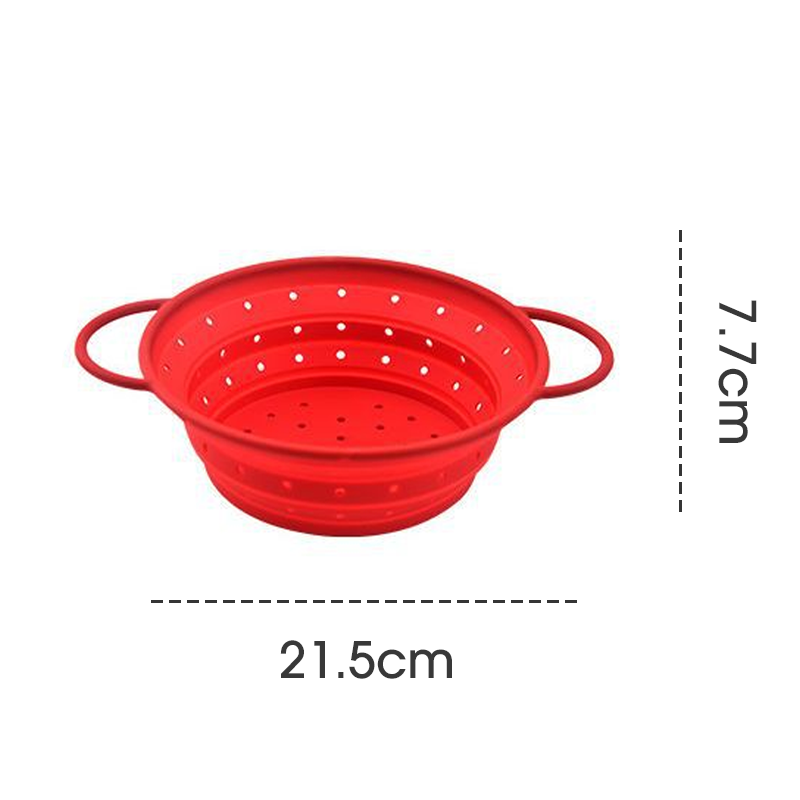 Collapsible Silicone Strainer for Quick, Space-Saving Draining