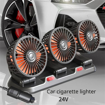 Electric Fan with 3 Adjustable Heads