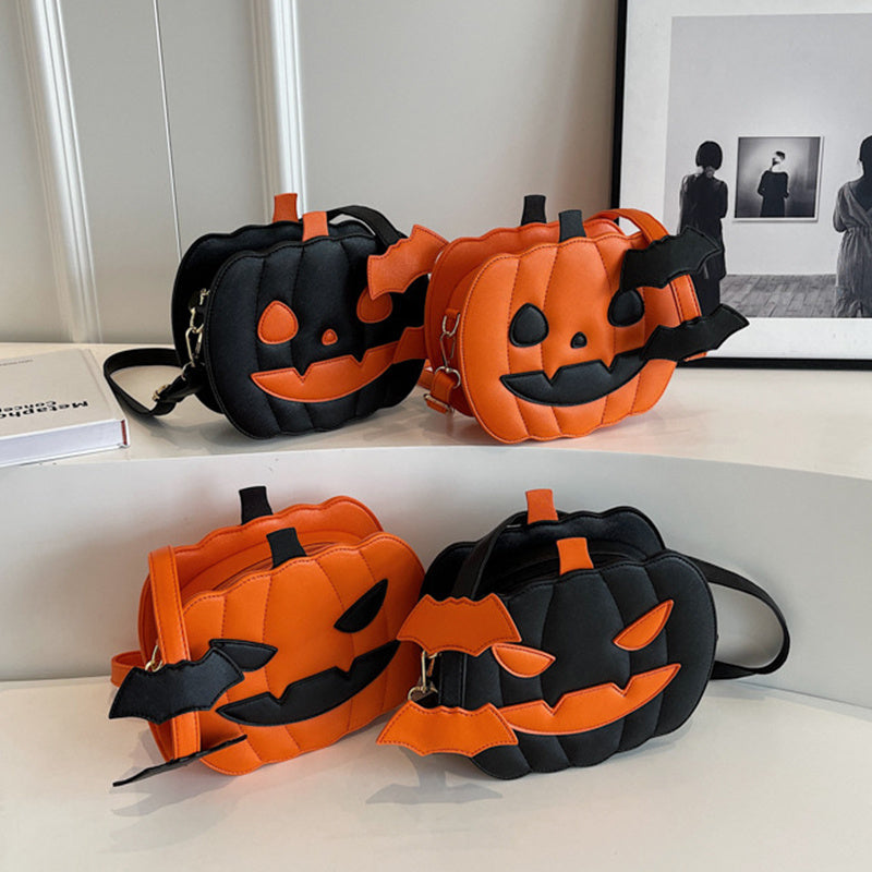 Minimalistic Halloween Shoulder Bag – Solid Color Messenger Tote